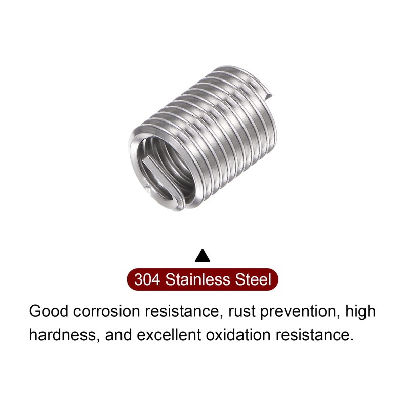 HARFINGTON 20pcs Wire Threaded Inserts 3/8-16 UNC 2D 19mm 304