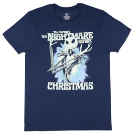 The Nightmare Before Christmas T-Shirt Men's Jack Skellington Color Splash Adult Tee (Large)