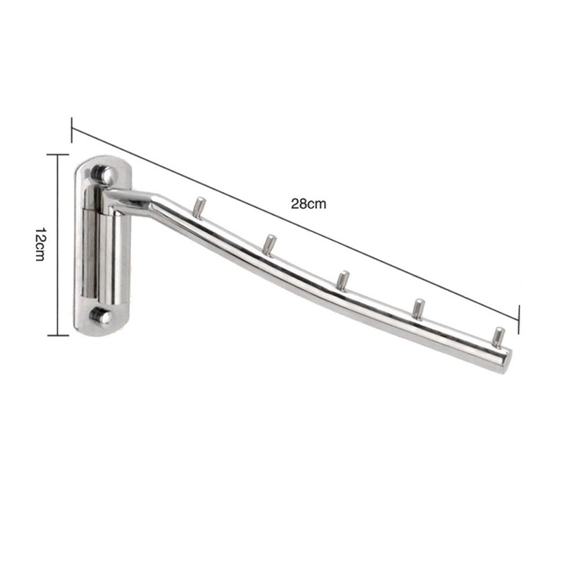 TEERFU 2 Pack Wall Mounted Stainless Steel Coat Rack Hooks，5