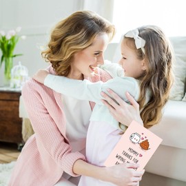 HEYINSHEN Cute Mothers Day Card Thanks for Wiping My Butt Cards Funny Mothers Day Card for Mom Funny Mother’s Day Cards From Son Daughter Birthday Greeting Cards to Mom Thanking Mother Gifts