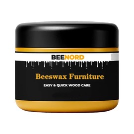 Furniture Wax, Beeswax Furniture Polish & Wood Conditioner | All-Natural Wood Restorer for Tables, Cabinets & Wooden Tools | for All Wood Types & Colors | Waterproof (1)
