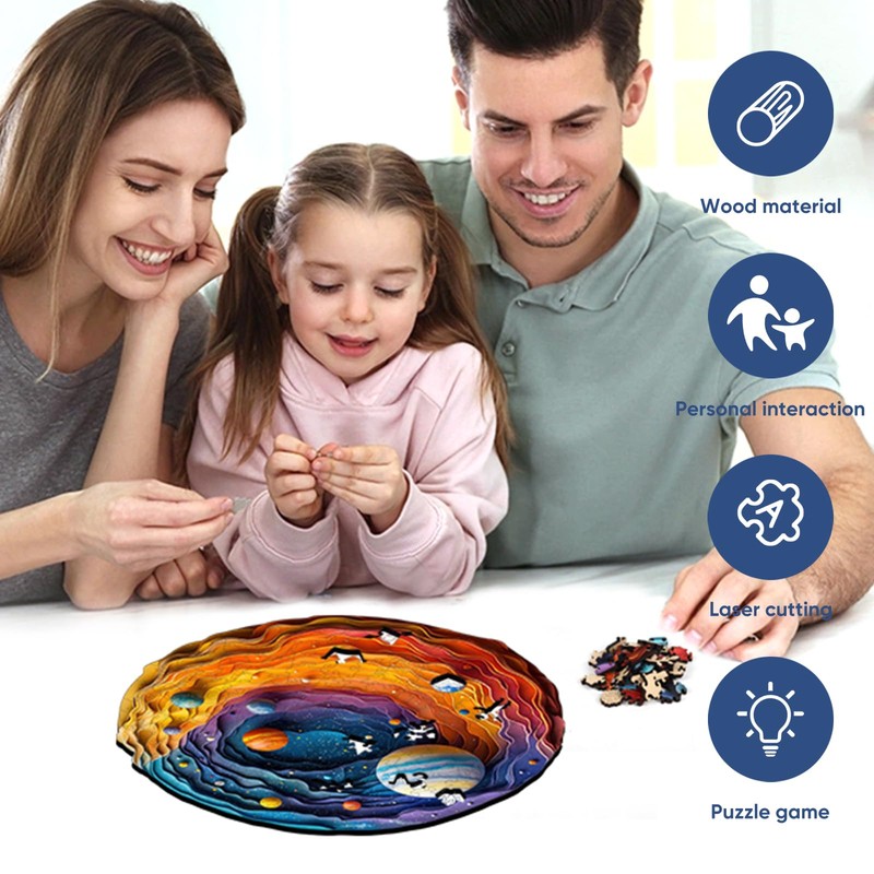 Mys Aurora Space Puzzles for Adults 500 Pieces, Unique Shapes