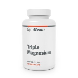 GymBeam GymBeam Dreifach Magnesium Komplex - mit Magnesium-Taurat und Magnesiumbisglycinat, 375 mg pro Tagesdosis, untersttzt Muskelfunktion und mentales Wohlbefinden, reduziert Mdigkeit, 90 cps