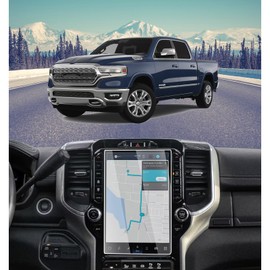 pzswuxie Screen Protector for 2019-2025 Dodge Ram 1500 2500 3500 Big Horn/Laramie/Rebel/Limited/Limited Laramie/TRX 12 Inch Tempered Glass Protective Film Navigation Display Accessories Cover HD