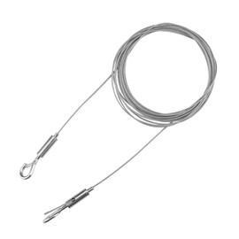 0XBIT Stainless Steel Rope, Rope Tension Set, 1.5 mm x 5 m, Adjustable Steel Cable with Eyelets, Durable and Rustproof, Maximum Load 30 kg, Suitable for Tents, Picture Frames