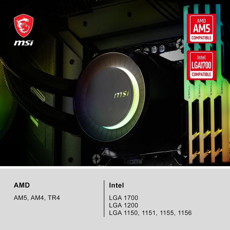 MSI MAG CoreLiquid E360 Black - AIO ARGB CPU Liquid