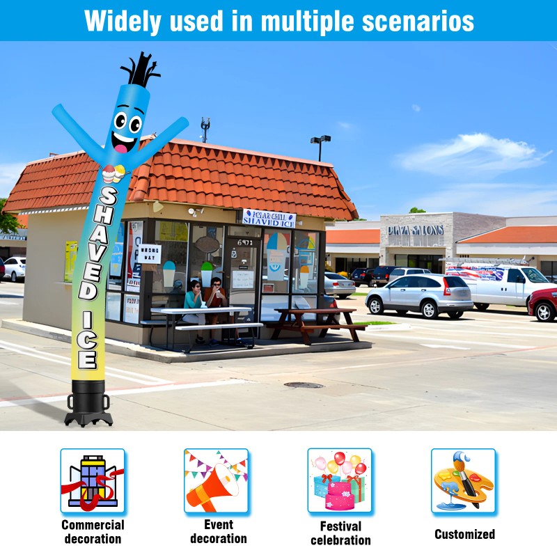 Shaved Ice Theme Inflatable Weird Wave Dancer Tube Man Outdoor