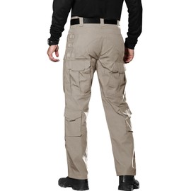 FREE SOLDIER Men's Cargo Pants,Tactical Pants for Men Stretch,Durable Ripstop EDC Work Pants for Hiking (Khaki 32Wx32L)