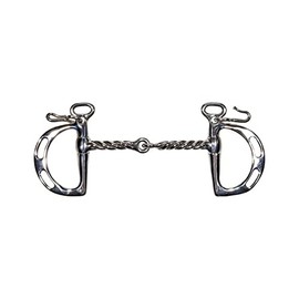 Schneiders FES Twisted Wire Kimberwick | Enhances Horse Training | Dual Function Bit | Offers Leverage & Direct Action | Adjustable Pressure Distribution | Sturdy Stainless Steel Construction