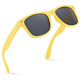 Retro Rewind Classic Polarized Sunglasses,Yellow | Smoke Polarized