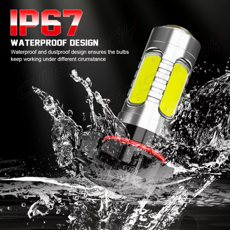 CHUSYYRAY White 15-SMD High Power LED Daytime Running Light Bulbs