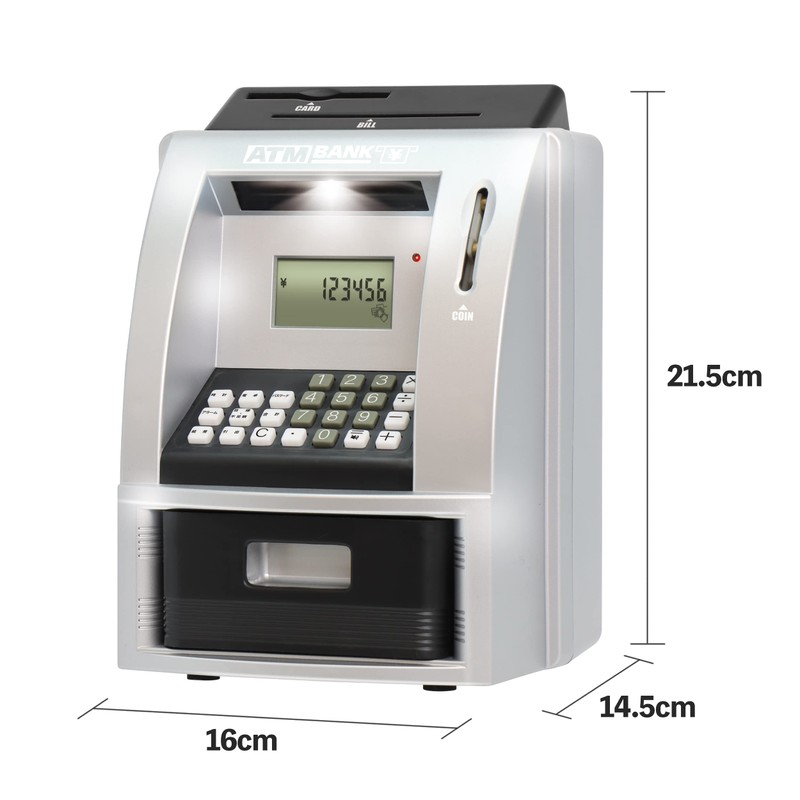 YSN ATM Bank, Silver x Black | BANK Balance, Automatic