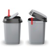 Kis" Dual Swing Waste Container, Grey/Anthracite, 19 x 25 x