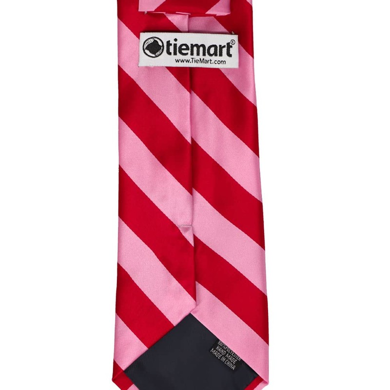 tiemart Striped Tie (Pink and Red)