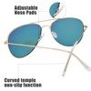 The Fresh Classic Metal Frame Mirror Lens Aviator Sunglasses with