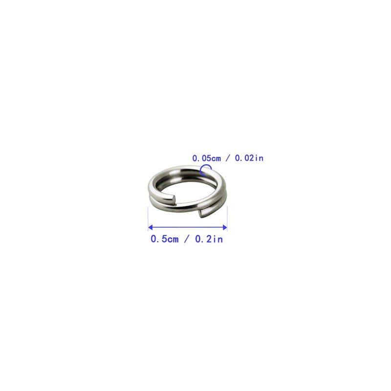 FUSSED 30 Pcs 304 Stainless Steel Key Ring Key Ring