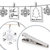 com-four® Garland with Snowflakes - Decorative Garland for Christmas -