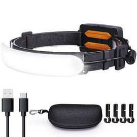 svsviio Rechargeable Headlamp PRO,5000mAh 1500 Lumen Super Bright 230°Beam LED Head Lamp,Headlights for Forehead,3 Modes,IPX6 Headlamps for Adults Camping/Hiking/Hard Hat/Mechanic