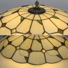 Skyweel 16 Inch Tiffany Style Stained Glass Ceiling Light Fixture