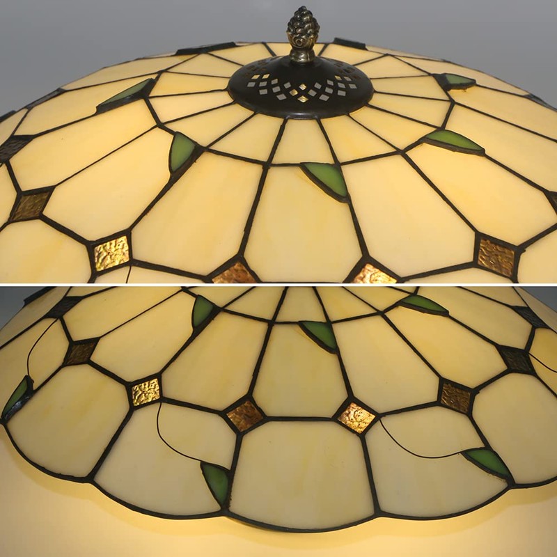 Skyweel 16 Inch Tiffany Style Stained Glass Ceiling Light Fixture