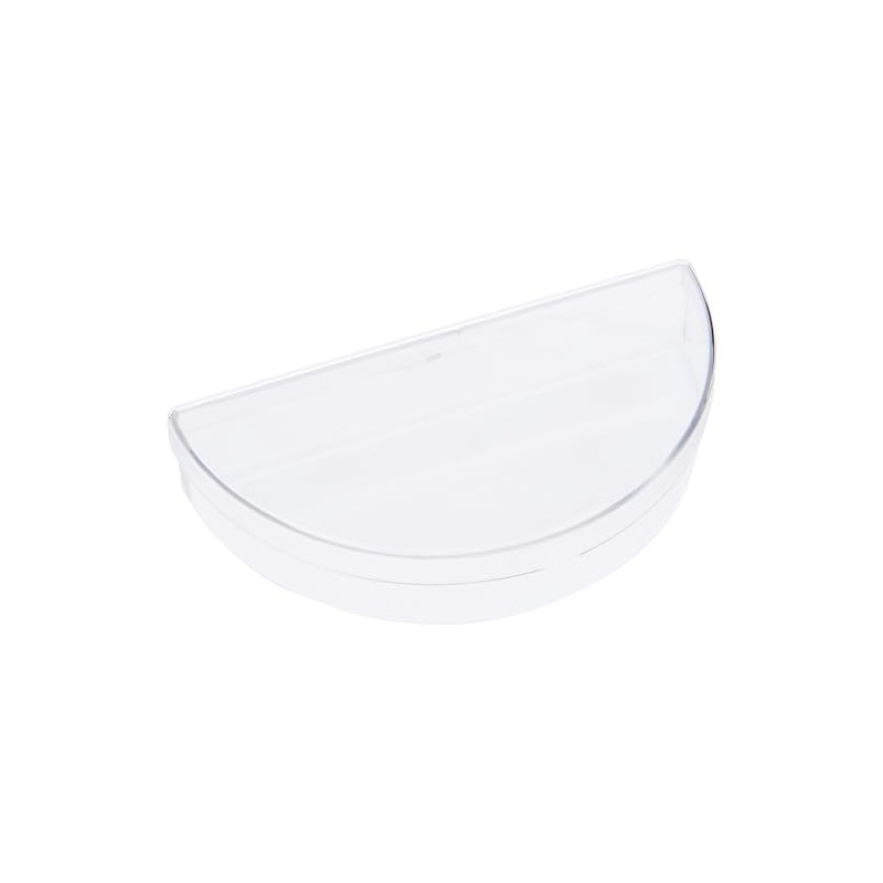 Pioneer Plastics 054C Clear Semi-Circle Plastic Container, 4.3125" W x