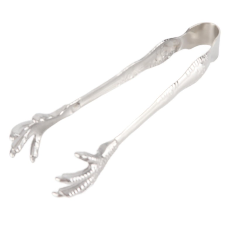 Stainless Steel Eagle Claw Ice Tongs Prevents Slipping Ice Cubes