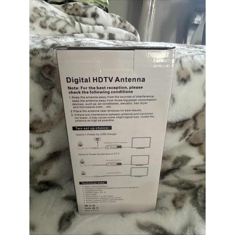 nogyzo Hd Digital Tv Antenna Indoor 1200+ Miles Long Range