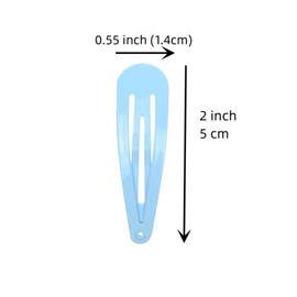 40 Pcs 2 Inch blue Metal Snap Hair Clips No Slip Hair Barrettes For Women Hair Accessories(Blue)