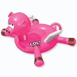 SWIMLINE ORIGINAL 90266 Giant Inflatable LOL Pig Pool Float | Oversized Ride-On Raft with Stable Legs & Wings | Loung Floatie Perfect for Parties & Cooling