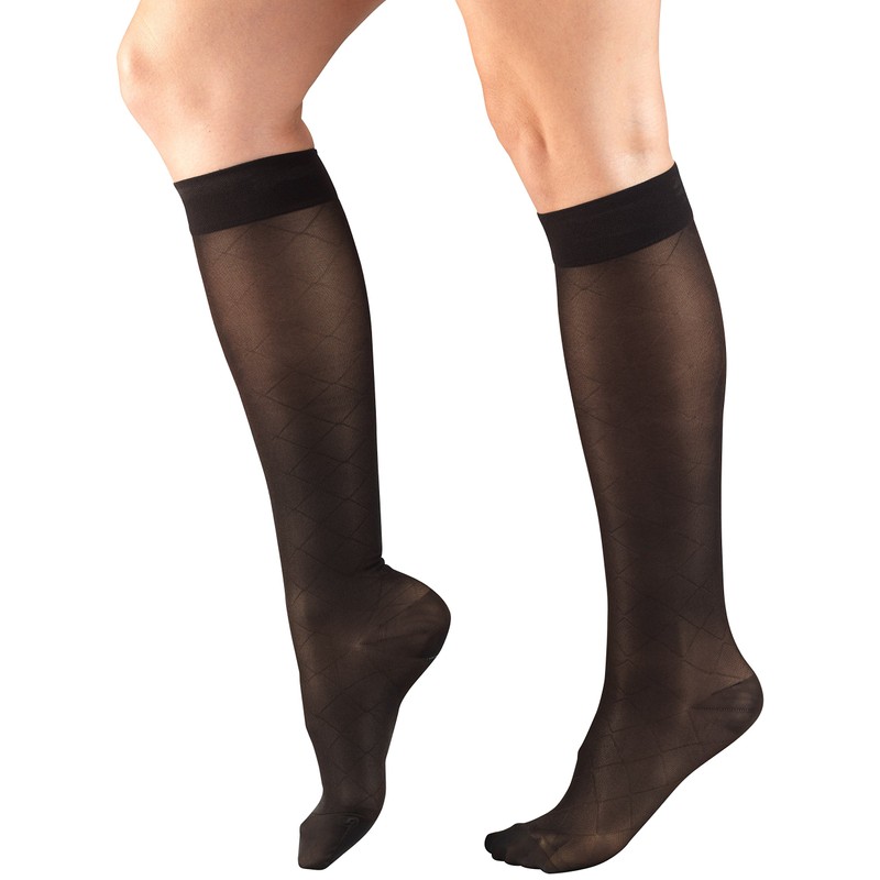 Truform Sheer Compression Stockings, 15-20 Mmhg, Women's Knee High Length,