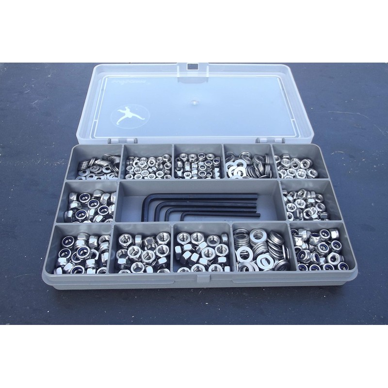 544 Assorted Nuts (Full Hex and Nyloc,) Washers and Allen