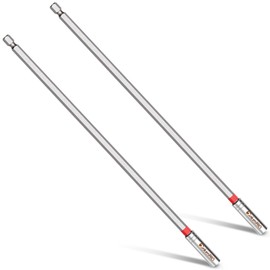 ：ColumPRO 2STÜCKE 305mm Magnetischer Bitaufnahme für Schlagschrauber, 1/4-Zoll-Sechskantschaft Magnetischer Schraubendreher-Bithalter aus S2-Stahl
