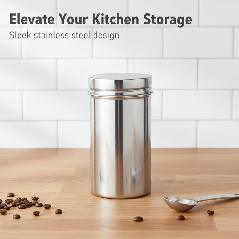 Milltrip Stainless Steel Sealed Food Storage Jar Container Portable Tea