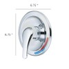 Olympia T-2303 Elite Single Handle Valve Trim Set Chrome