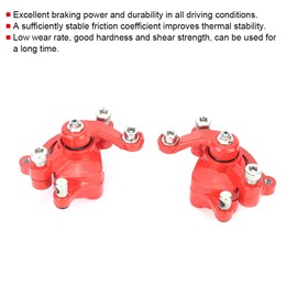 Pinza de Freno de Disco Trasero Minimoto, Mini Moto Scooter Chino Dirt Pocket Bike Kids Quad ATV Frente Rojo con Pares de Almohadillas de Repuesto Aptas para Niños
