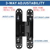 TamBee Hidden Hinges Concealed Door Hinge - Black, Zinc Alloy,