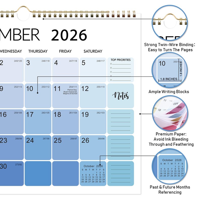 2026 Wall Calendar - 12 Months Wall Calendar from Jan.