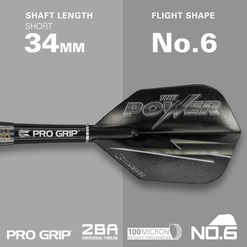 Target Darts Phil Taylor Power 8 Zero Black P8Z4 Steel