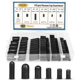 Unbranded Rubber Vacuum Caps Plug Kit, 102 PCS Assorted Vacuum Plugs Hose End Caps Asso...