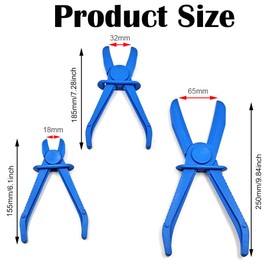 3 PCS Hose Clamp Pliers 3 Sizes Straight Hose Clip Pliers Kit Plastic Hose Pinch Pliers for Flexible Hoses Fuel Hoses Gas Lines Brake Hoses Radiator Hoses (Straight Hose Clip Pliers Kit)