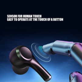 In Ear Kopfhörer Kabellos, Wireless 5.2 Bluetooth Kopfhörer, Rauschunterdrückung, Intensiver Bass, Hifi Stereo IP7 Wasserdicht Sport Ohrhörer, für Outdoor Sportarten (Schwarz)