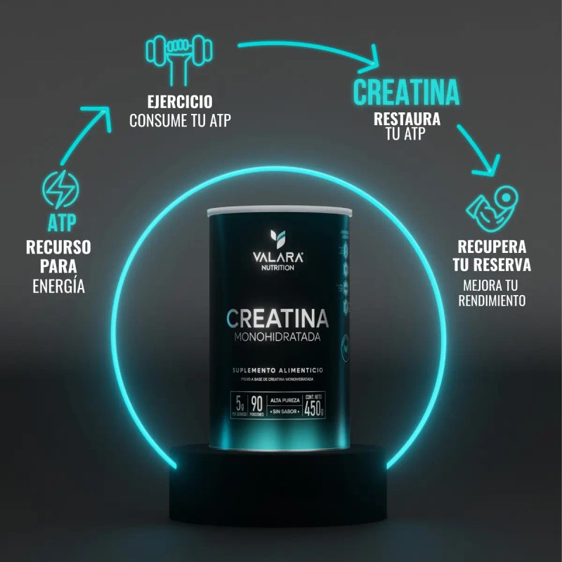 Creatina Monohidratada Micronizada Polvo Alta Pureza Certificada Scoop Dosificador Creatine