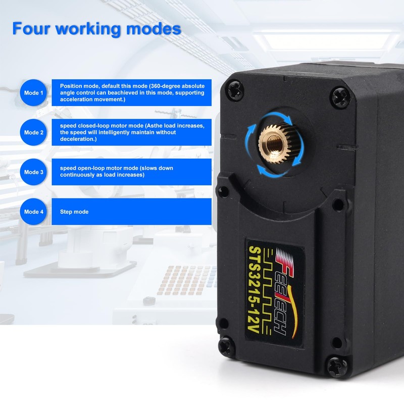 Rcmall 6 Pack Feetech 30KG Serial Bus Servo STS3215 12V
