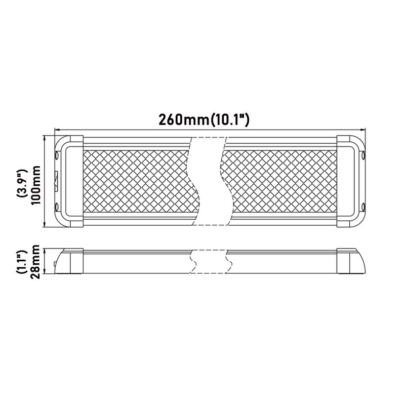 Raycharm RV Marine LED Interior Light Fixture, 10.3" x 3.9"