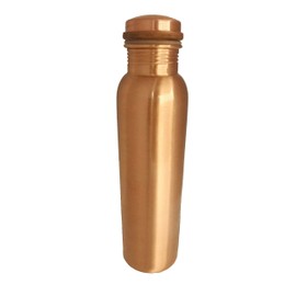 Pure plain Copper Water Bottle 1000 ml Drinking Water vessel water serving flask Leak Proof joint free Handmade Copper Bottle For Health Benefits, Sports, Yoga, Running, school 1 Liter (34 Oz)