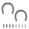 Morobor Cast Iron Horseshoe Wall Decor, 2pcs Medium Horseshoe Durable
