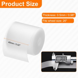 sourcing map 2pcs Bike Tire Liners for 26" Bike Tires Puncture Proof PU Bicycle Inner Tube Flat Protector Tire Liner for Mountain and Road Bicycle, Transparent