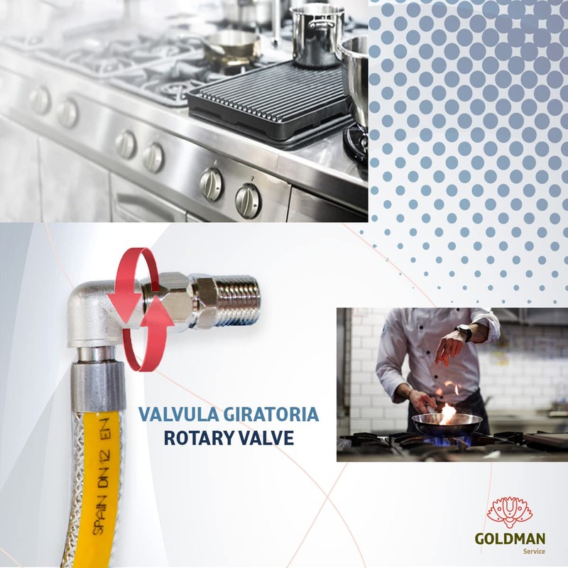 GOLDMAN SERVICE Flexible gas hose for industrial kitchens in the