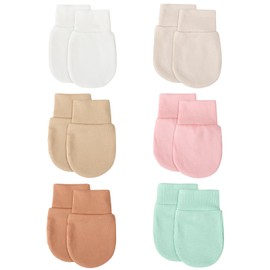 BQUBO Baby Mittens No Scratch Mitten Newborn Infant Mittens Elastic Wrist Gloves Hypoallergenic for 0-6 Months Baby Boys Girls