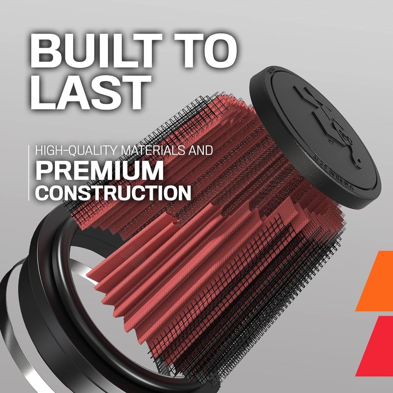 K&N High-Flow Original Lifetime Universal Clamp-On Air Filter: Performance, Premium,